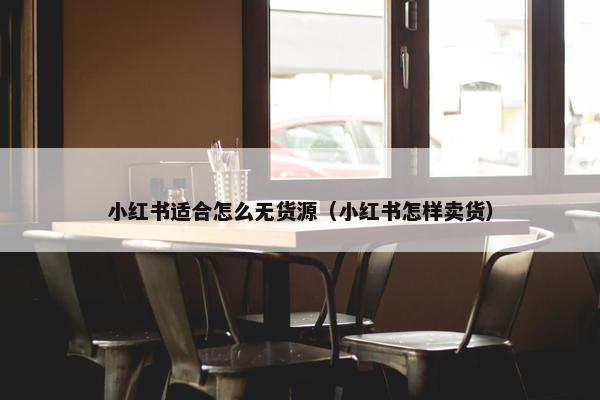 小红书适合怎么无货源（小红书怎样卖货）