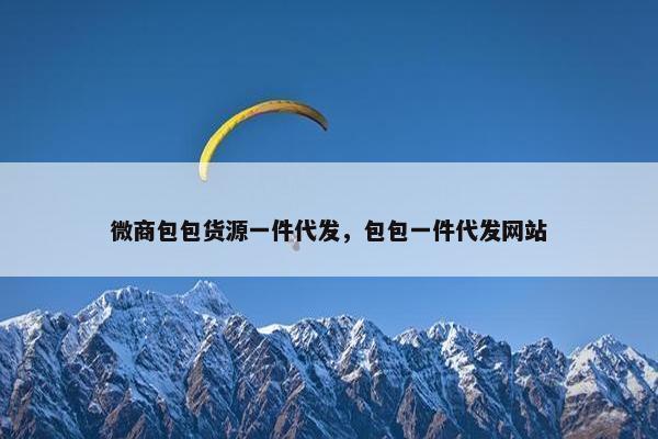微商包包货源一件代发，包包一件代发网站