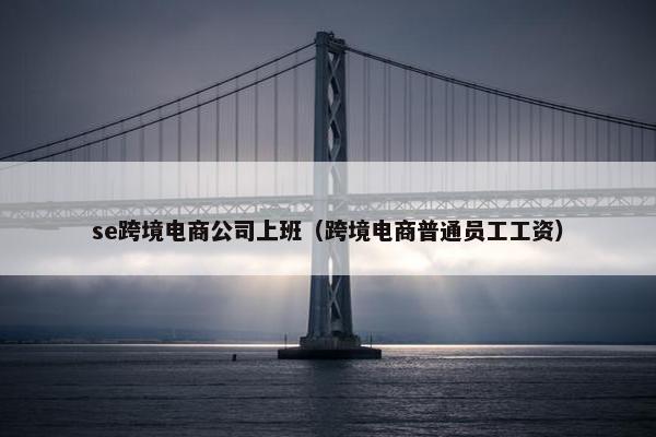 se跨境电商公司上班（跨境电商普通员工工资）