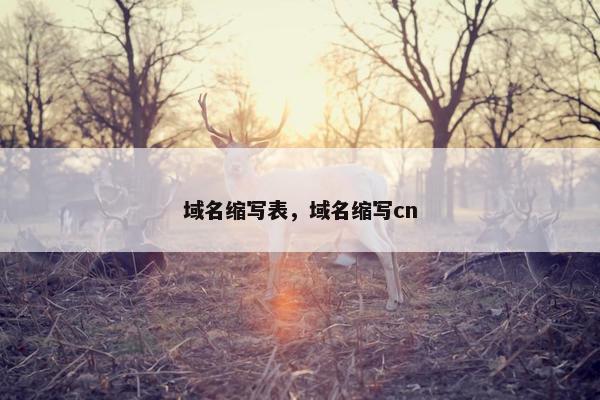 域名缩写表，域名缩写cn