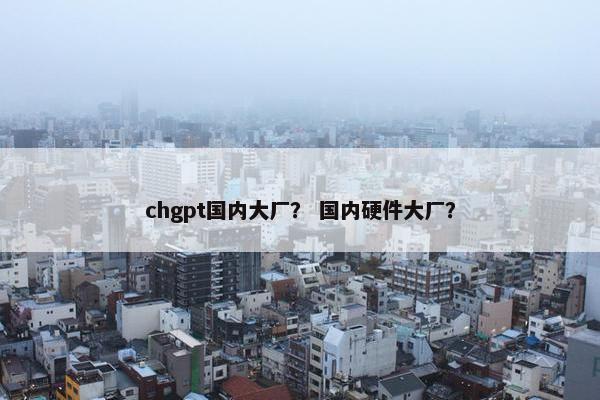 chgpt国内大厂？ 国内硬件大厂？