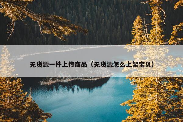 无货源一件上传商品（无货源怎么上架宝贝）
