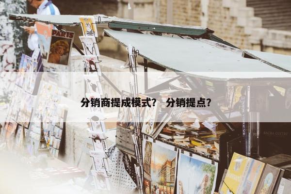 分销商提成模式？ 分销提点？