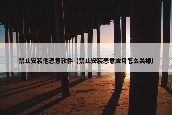 禁止安装他恶意软件（禁止安装恶意应用怎么关掉）