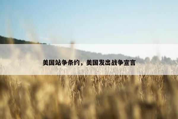 美国站争条约，美国发出战争宣言