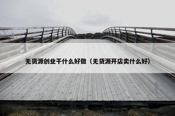 无货源创业干什么好做（无货源开店卖什么好）