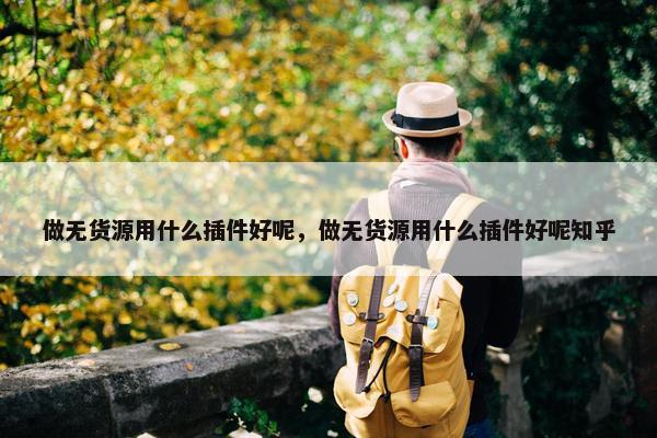 做无货源用什么插件好呢，做无货源用什么插件好呢知乎