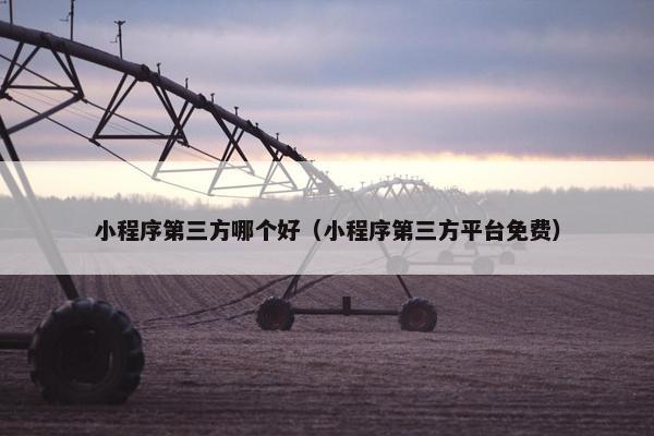 小程序第三方哪个好（小程序第三方平台免费）