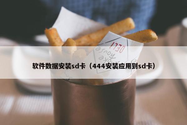 软件数据安装sd卡（444安装应用到sd卡）