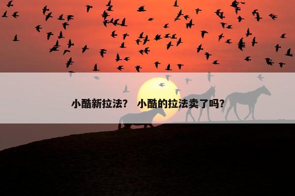 小酷新拉法？ 小酷的拉法卖了吗？
