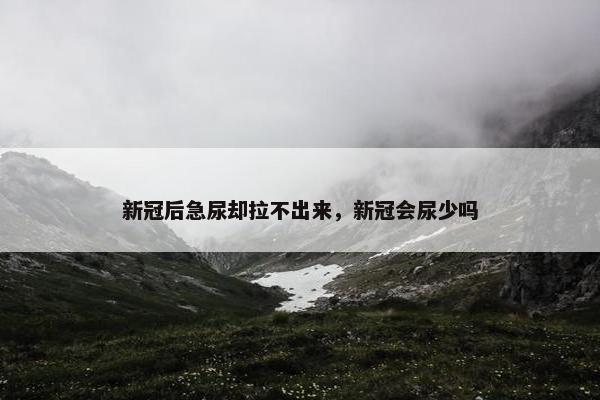 新冠后急尿却拉不出来，新冠会尿少吗