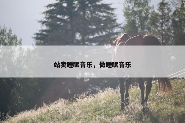 站卖睡眠音乐，做睡眠音乐