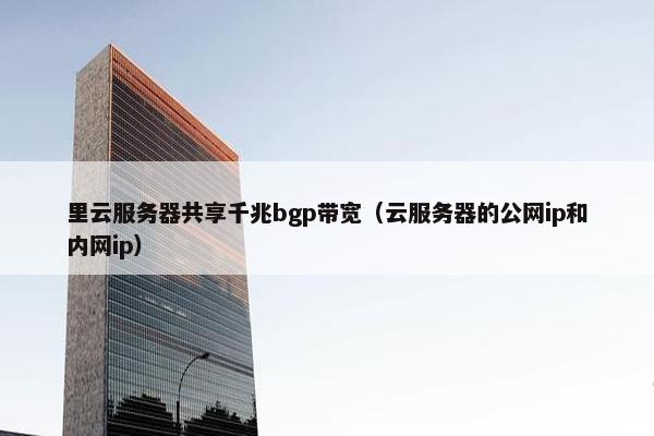 里云服务器共享千兆bgp带宽（云服务器的公网ip和内网ip）