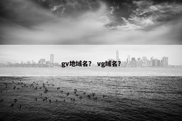 gv地域名？ vg域名？