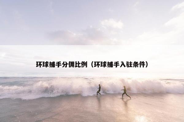 环球捕手分佣比例（环球捕手入驻条件）
