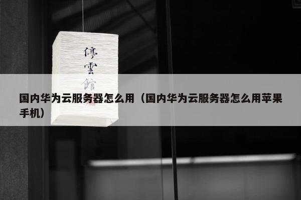国内华为云服务器怎么用（国内华为云服务器怎么用苹果手机）