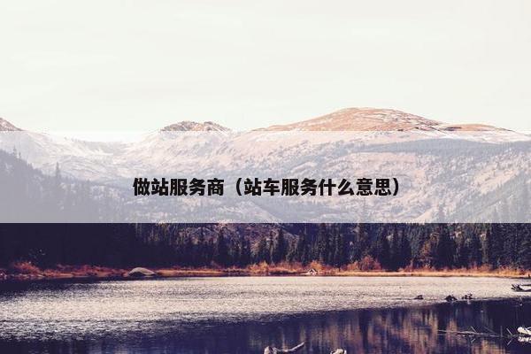 做站服务商（站车服务什么意思）