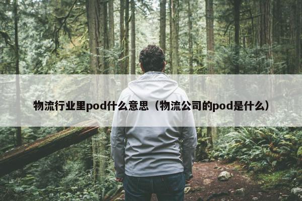 物流行业里pod什么意思（物流公司的pod是什么）