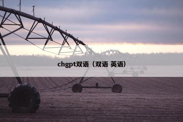 chgpt双语（双语 英语）