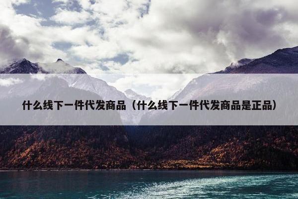什么线下一件代发商品（什么线下一件代发商品是正品）
