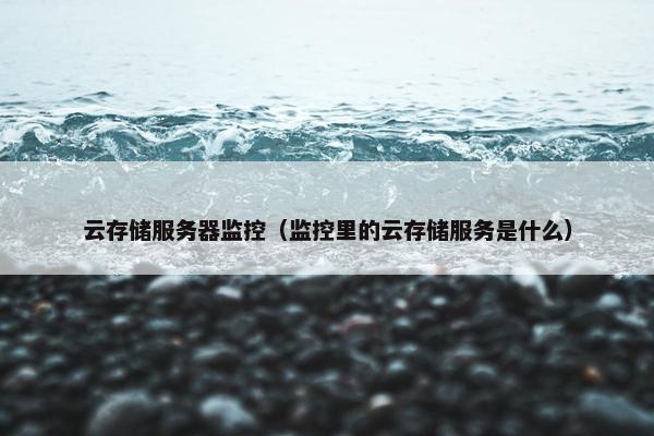 云存储服务器监控（监控里的云存储服务是什么）