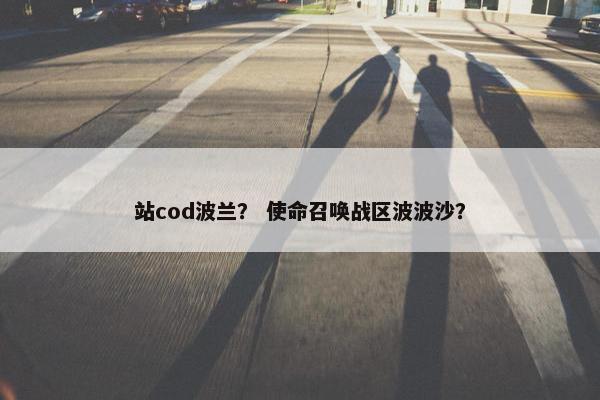 站cod波兰？ 使命召唤战区波波沙？