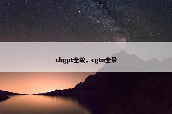 chgpt全貌，cgtn全景