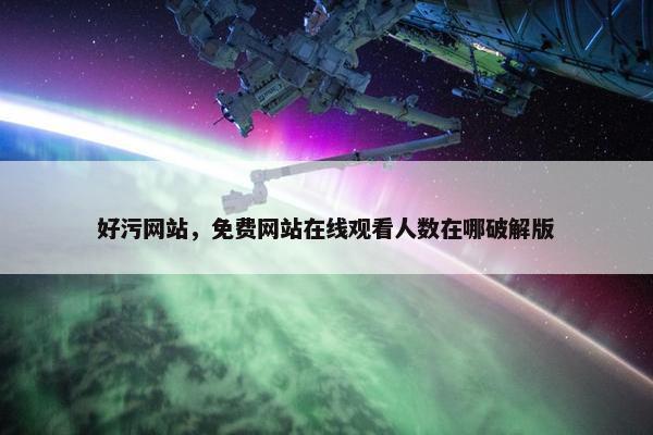 好污网站，免费网站在线观看人数在哪破解版