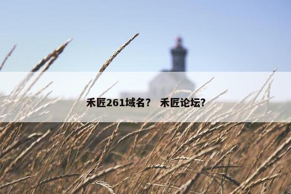 禾匠261域名？ 禾匠论坛？