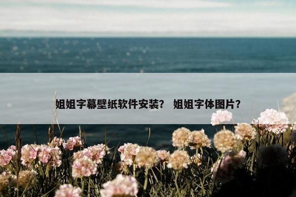 姐姐字幕壁纸软件安装？ 姐姐字体图片？