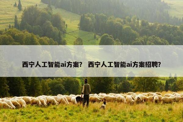 西宁人工智能ai方案？ 西宁人工智能ai方案招聘？