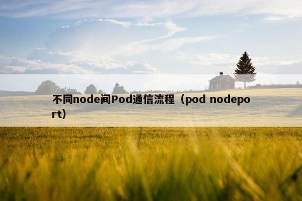不同node间Pod通信流程（pod nodeport）