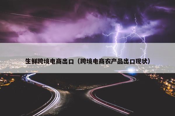 生鲜跨境电商出口（跨境电商农产品出口现状）