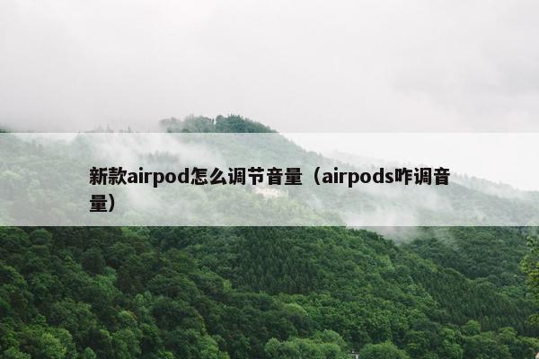 新款airpod怎么调节音量（airpods咋调音量）