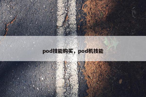 pod技能购买，pod机技能