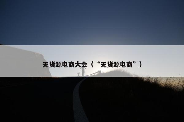 无货源电商大会（“无货源电商”）