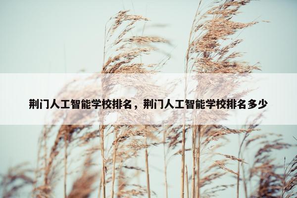 荆门人工智能学校排名，荆门人工智能学校排名多少