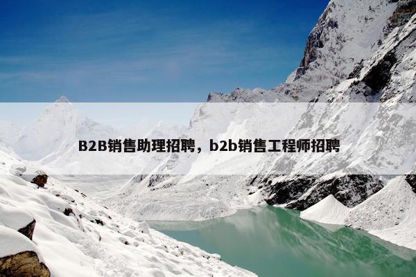 B2B销售助理招聘,b2b销售工程师招聘