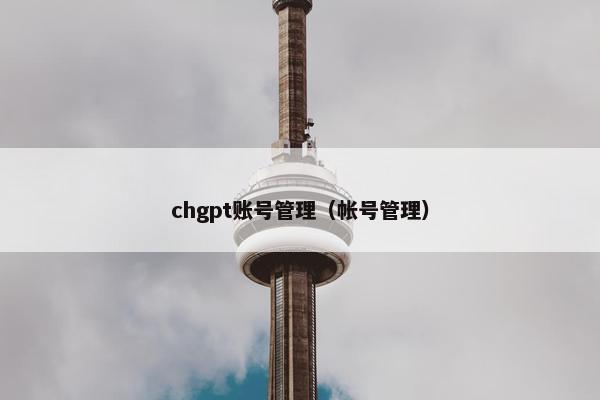 chgpt账号管理（帐号管理）