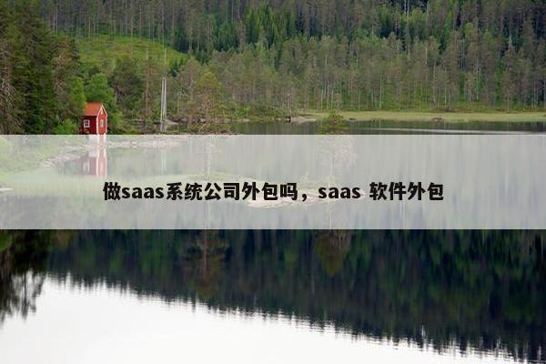 做saas系统公司外包吗，saas 软件外包