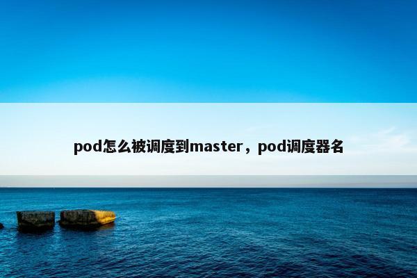 pod怎么被调度到master，pod调度器名