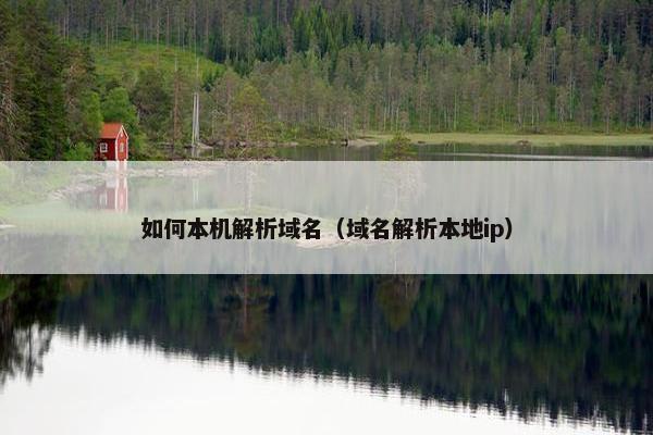 如何本机解析域名（域名解析本地ip）