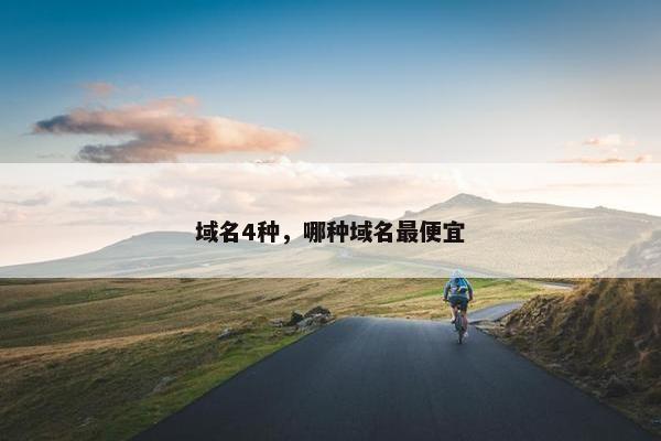 域名4种，哪种域名最便宜