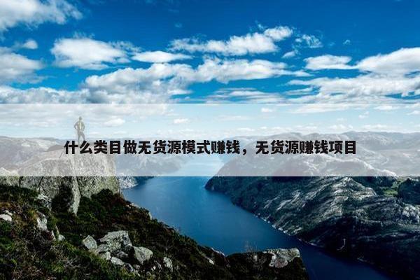 什么类目做无货源模式赚钱，无货源赚钱项目