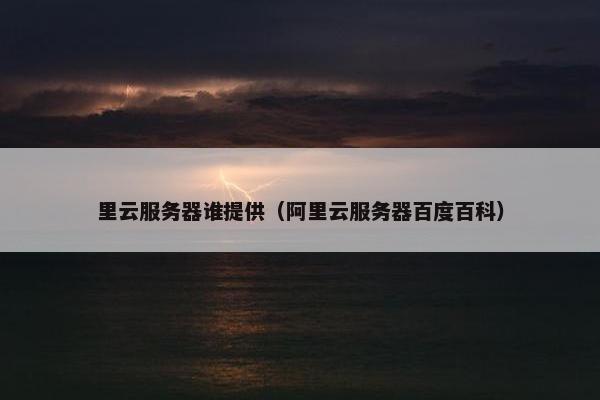 里云服务器谁提供（阿里云服务器百度百科）