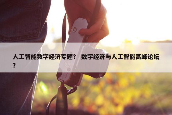 人工智能数字经济专题？ 数字经济与人工智能高峰论坛？