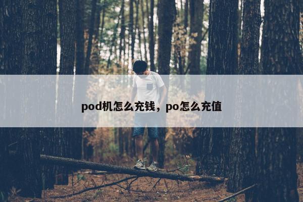 pod机怎么充钱，po怎么充值
