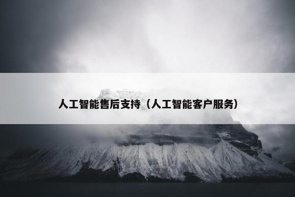 人工智能售后支持（人工智能客户服务）