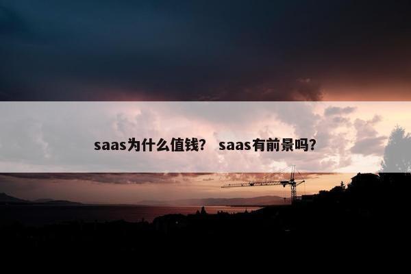 saas为什么值钱？ saas有前景吗？