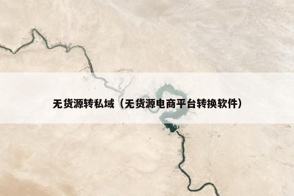无货源转私域（无货源电商平台转换软件）